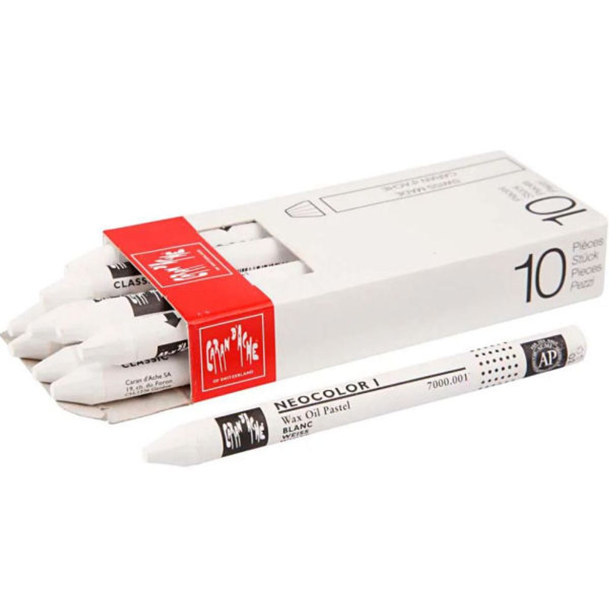 Caran d'ache genéve neocolor 1 white 10 stk.