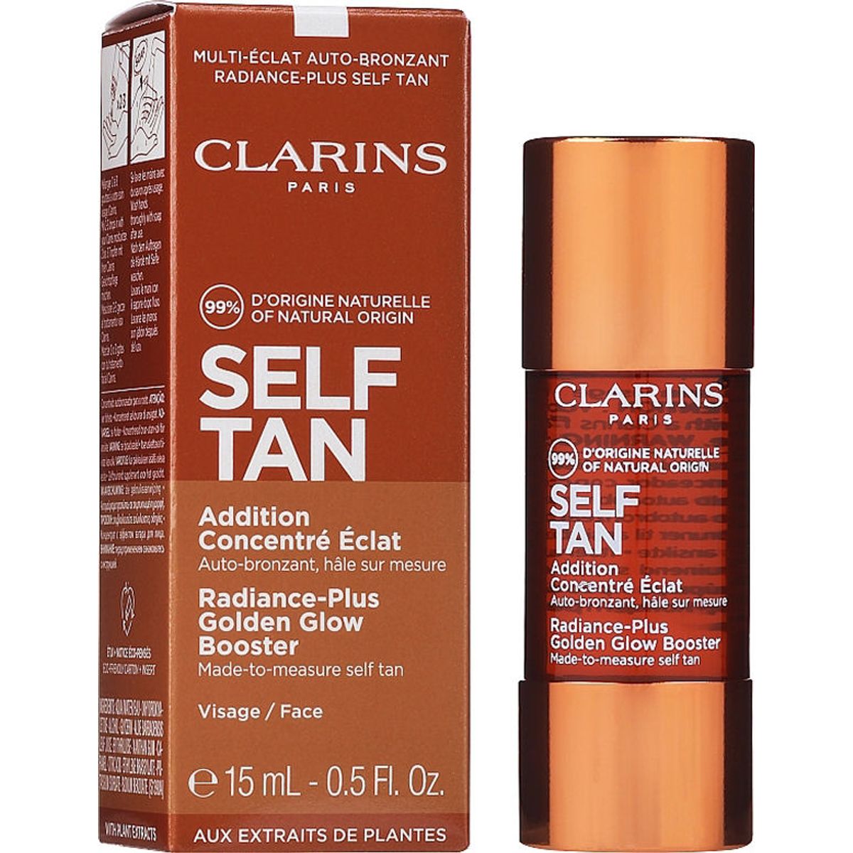 Clarins paris self tan radiance-plus golden glow booster 15ml