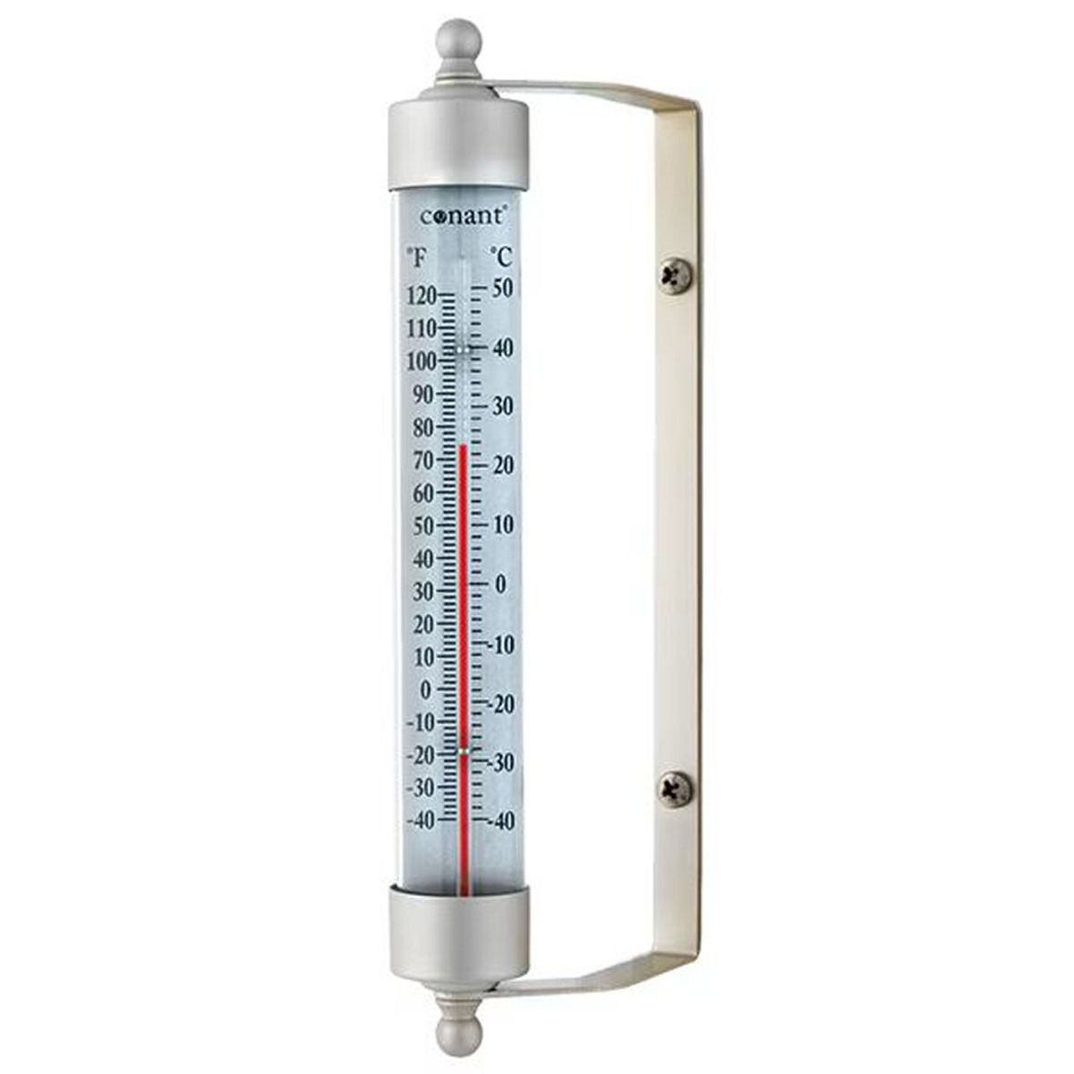 Conant décor collection indoor/outdoor thermometer satin nickel T1SN