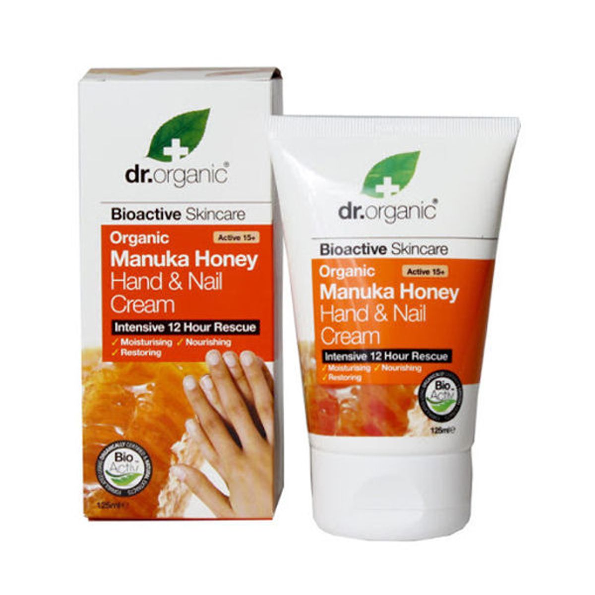 Dr. Organic bioactive skincare organic manuka honey hand & nail cream 125ml