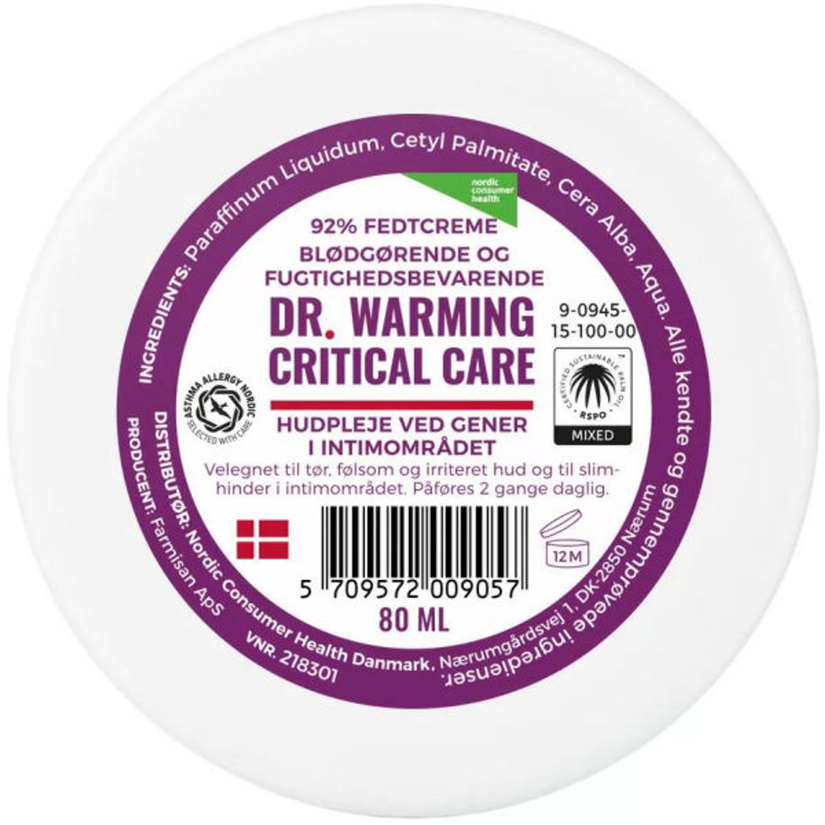 Dr. Warming critical care hudpleje ved gener i intimområdet 80ml