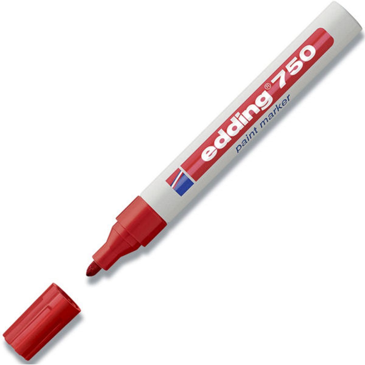 Edding paint marker 750 2-4mm rød 10 stk.