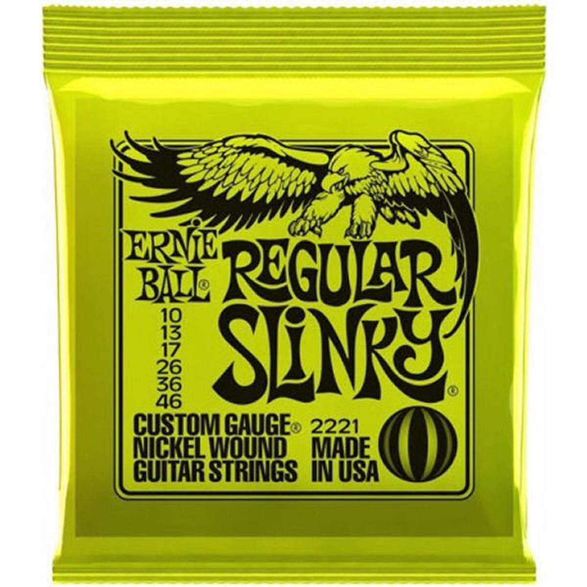 Ernie ball regular slinky custom gauge nickel wound guitar strings 2221