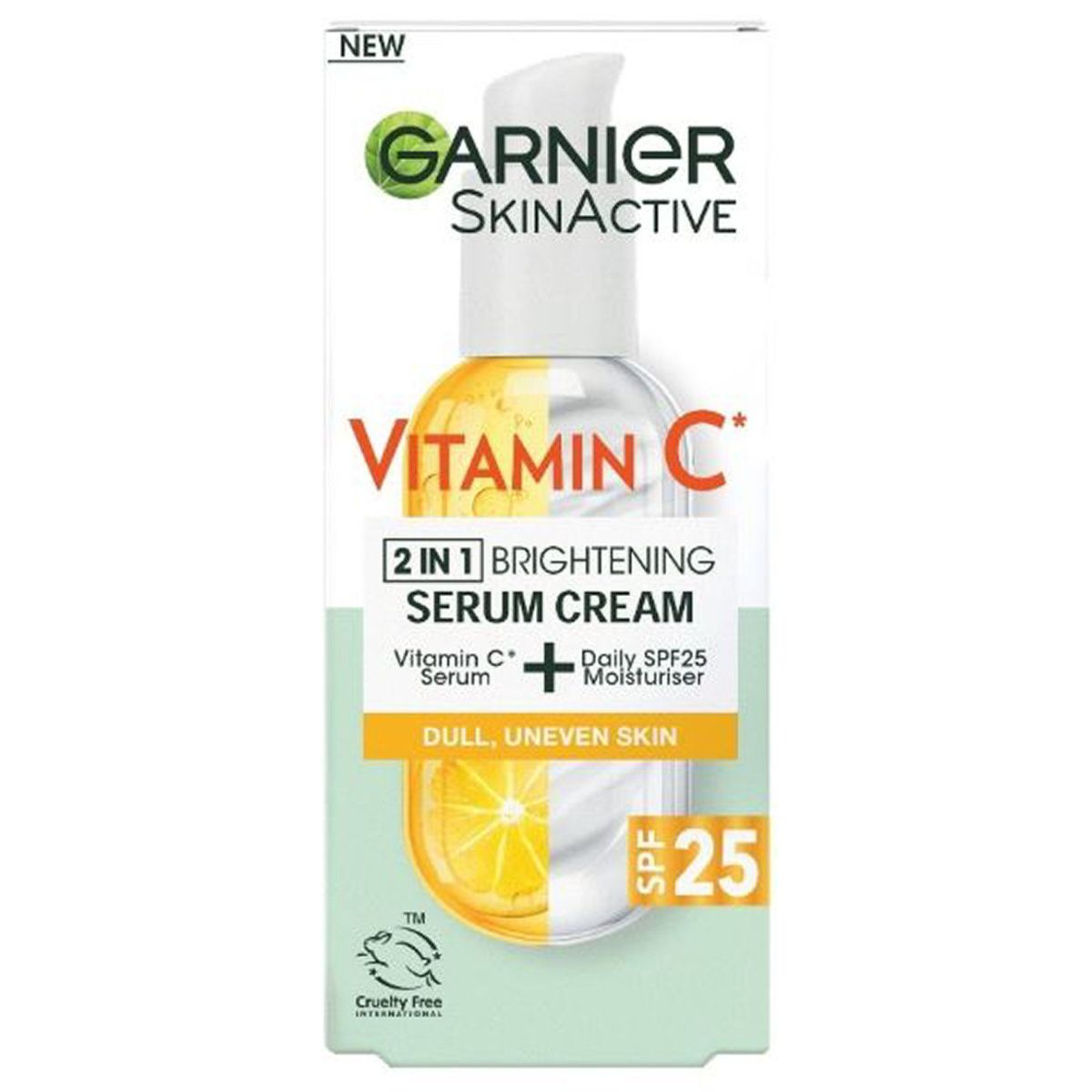 Garnier skinactive vitamin C 2 in 1 brightening serum cream SPF25 50ml