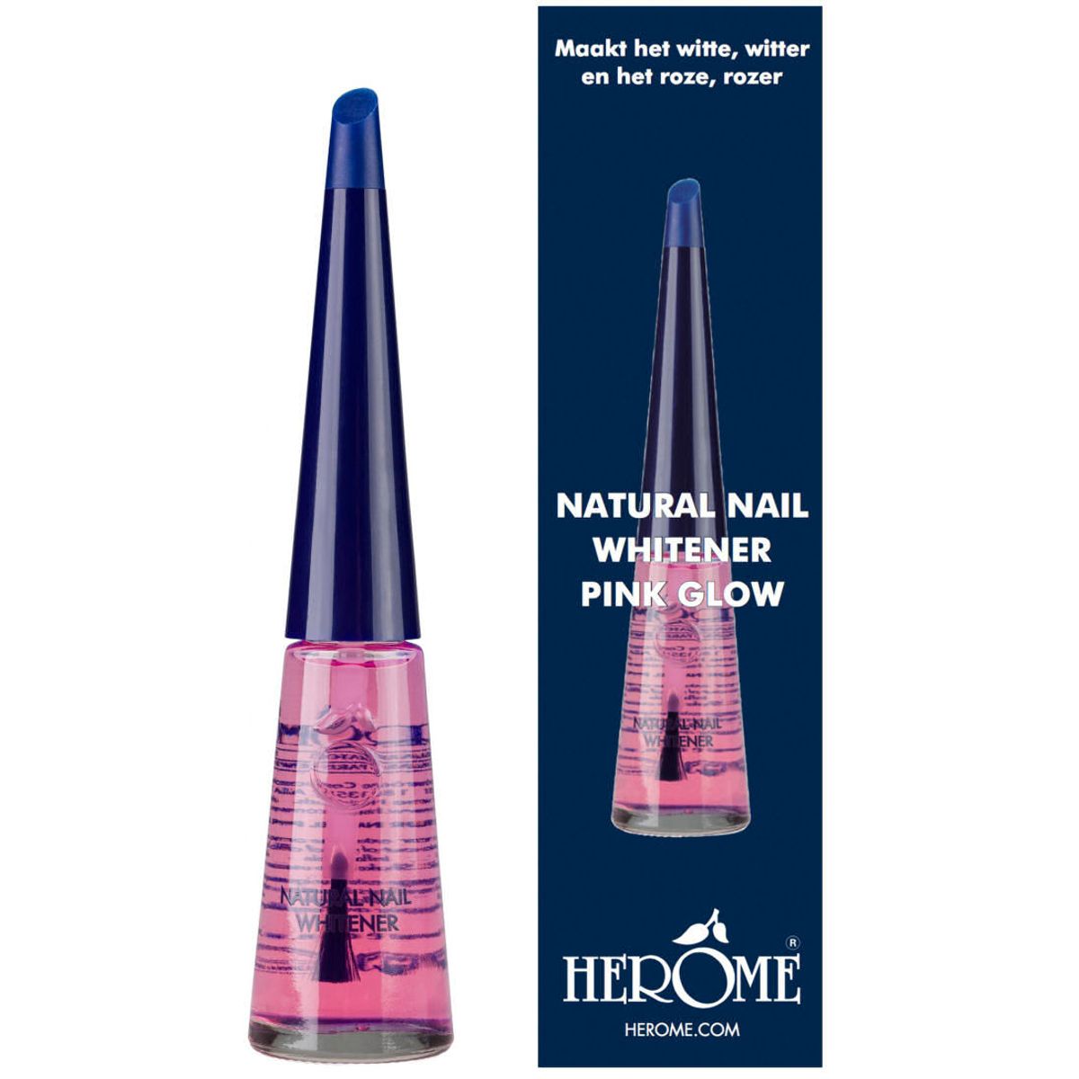 Herome natural nail whitener pink glow 10ml