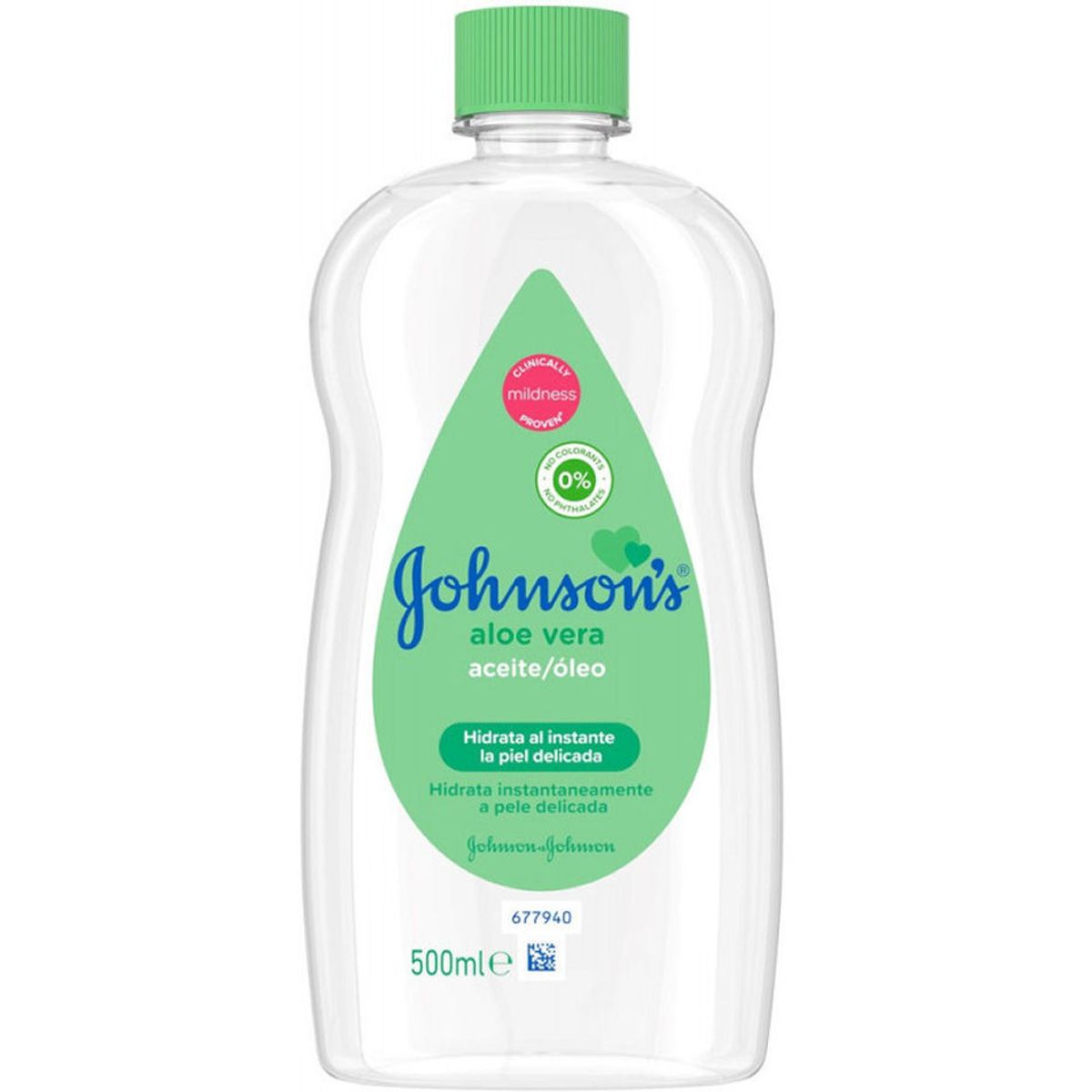 Johnson's aloe vera hidrata instantaneamente la piel delicada 500ml