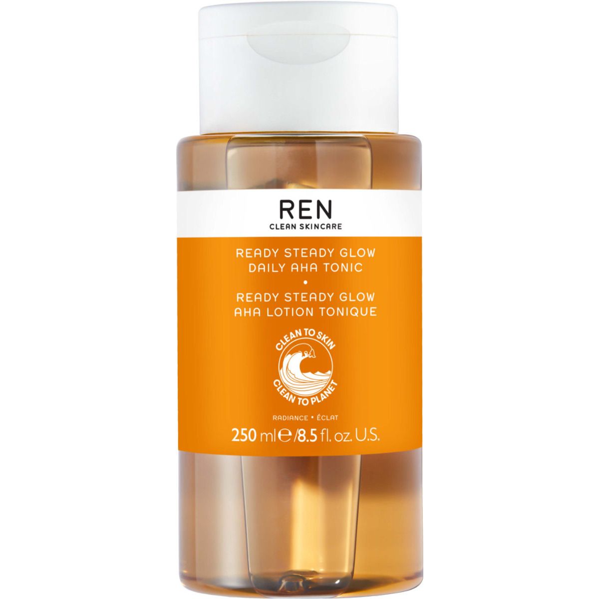 REN clean skincare ready steady glow daily AHA tonic 250ml