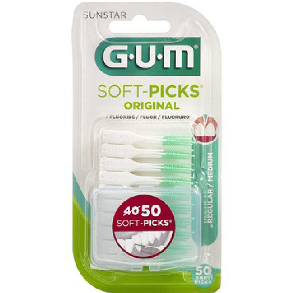 Sunstar gum soft picks original regular/medium 50 soft-picks