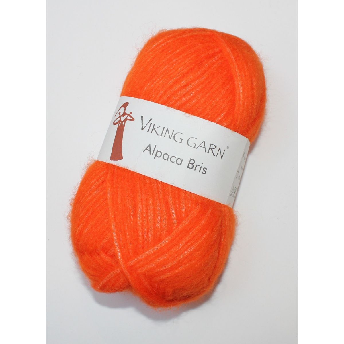 Viking Garn Alpaca Bris - Stærk orange farve 371, 50 gram