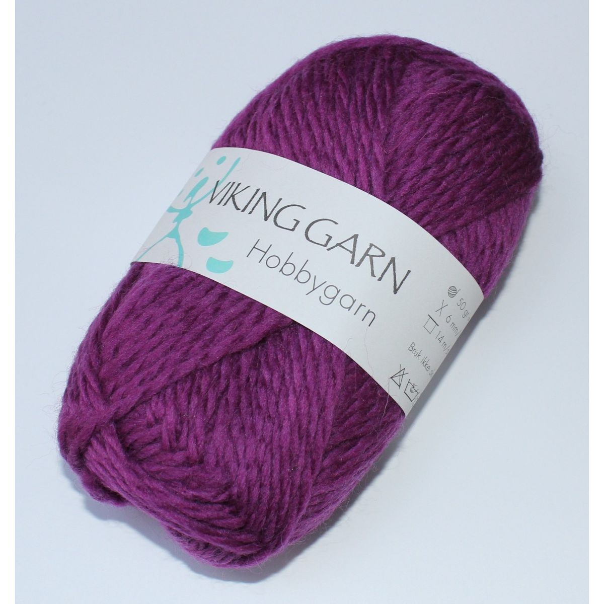 Viking Garn Hobbygarn - Mørk lilla farve 970, 50 gram