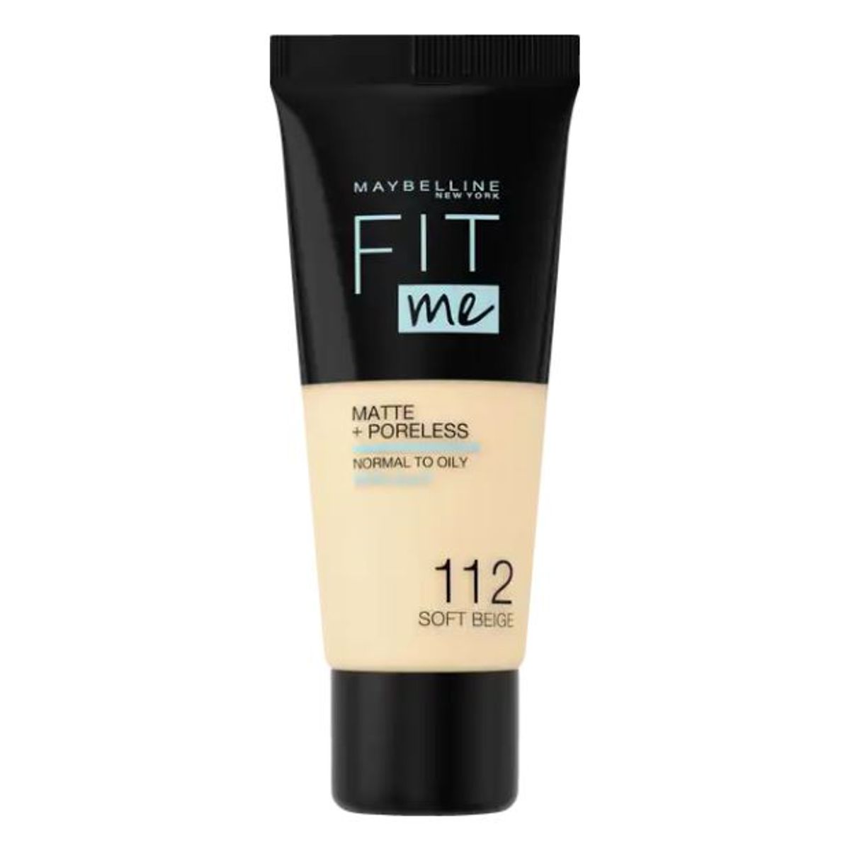 Maybelline new york fit me matte poreless normal to oily skin 112 soft beige 30ml