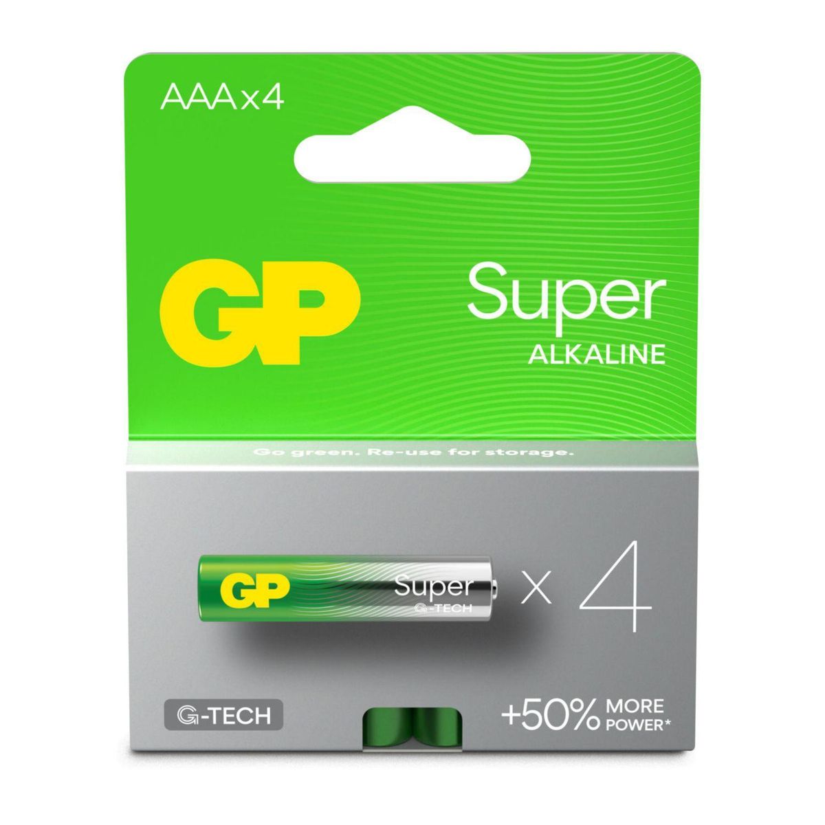 GP Super, batteri Alkaline, AAA, 4-pak