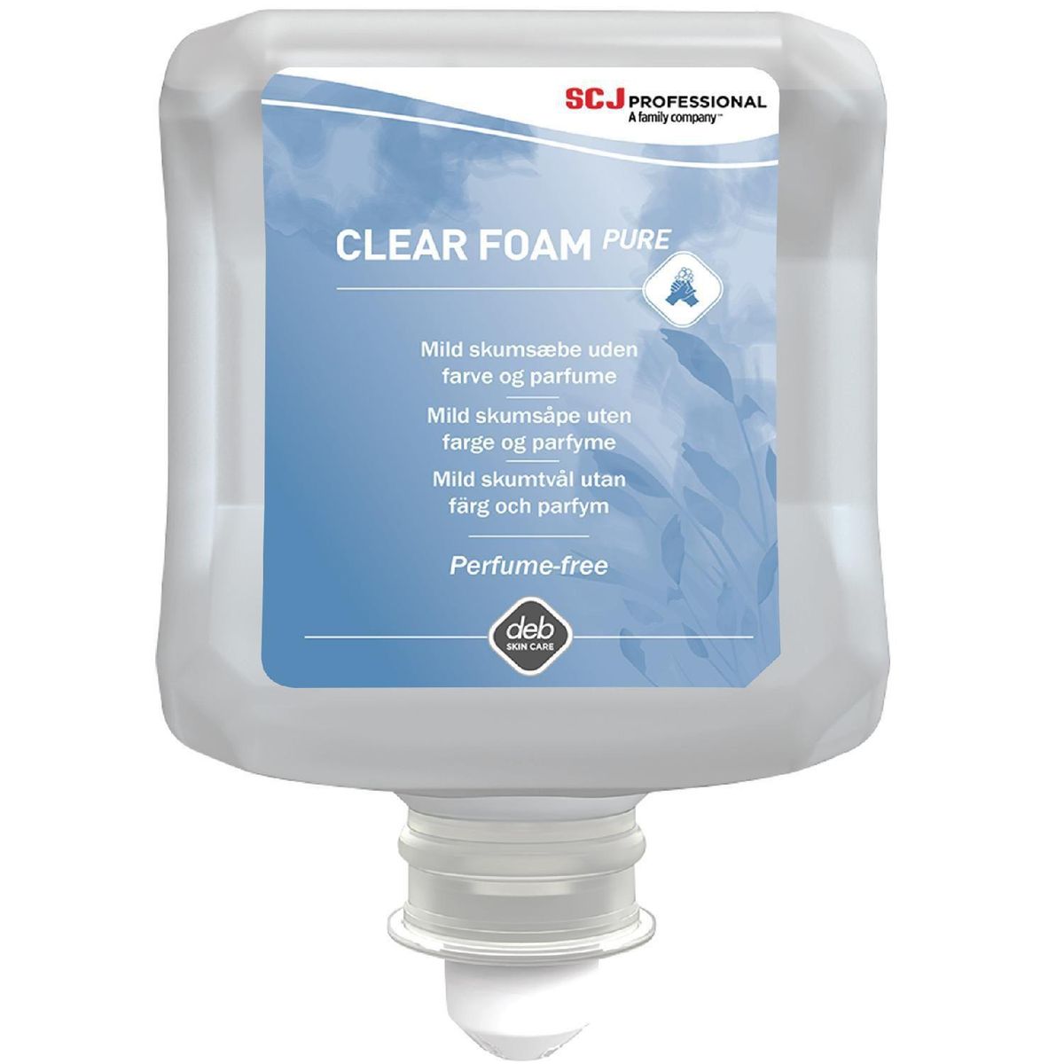 Deb Stoko, Refresh Clear FOAM skumsæbe, u. parfume og farve, mærket m. EU-blomsten, refill 1 L