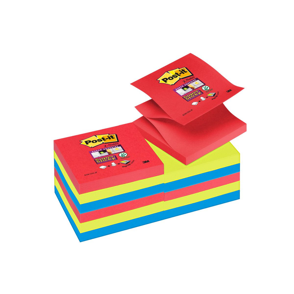 Post it Z-Notes 76x76 Super Sticky Jewel Pop (6)