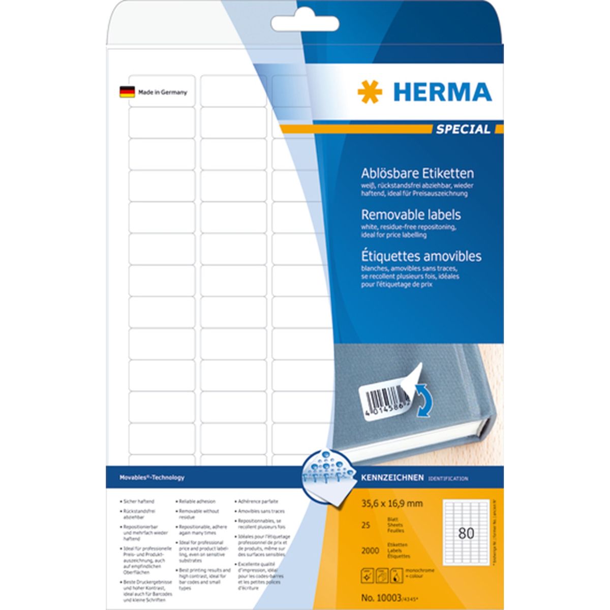 Herma etiket aftagelig 35,6x16,9 (2000)