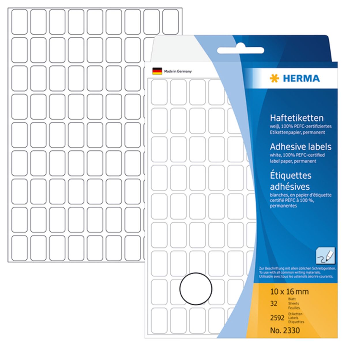 Udgår: Herma etiket manuel 10x16 hvid (2592)