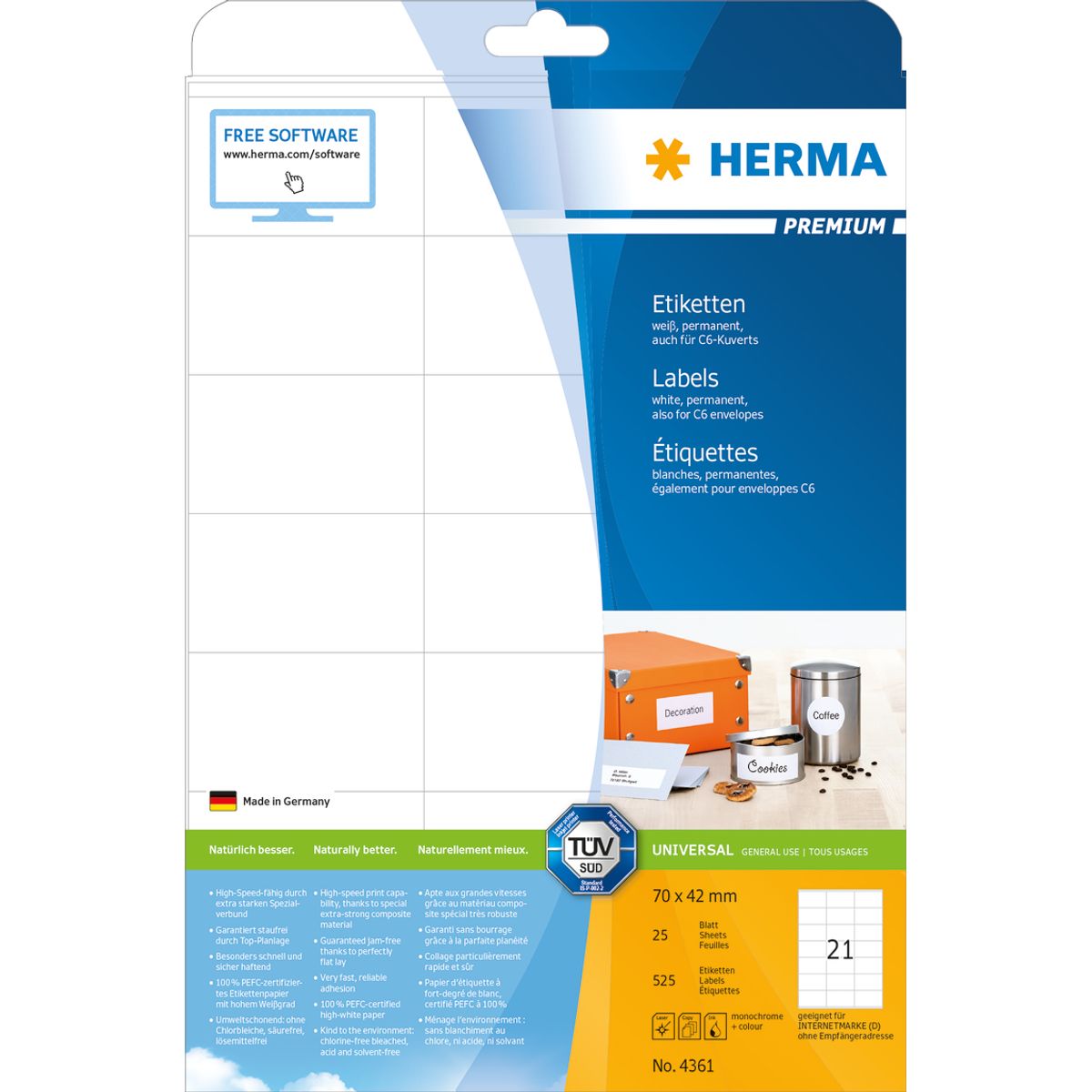 Herma etiket Premium 70x42 (525)