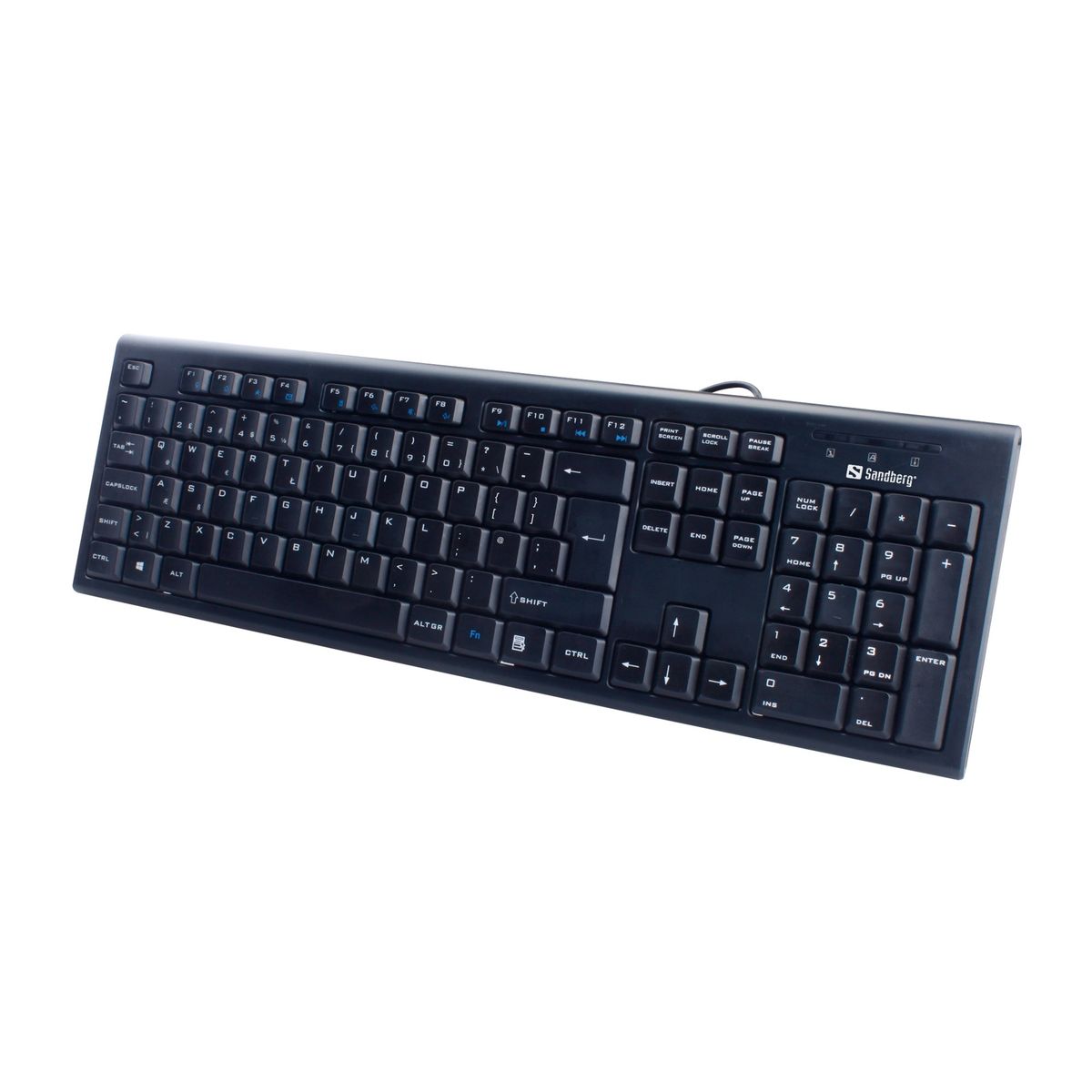 Wired USB Office Keyboard, Black (Nordic)