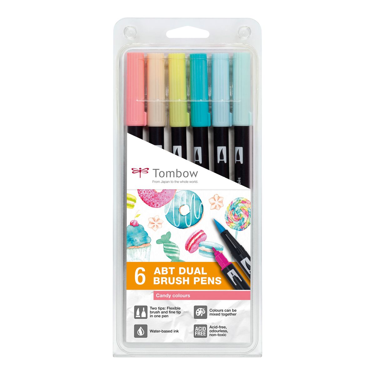 Marker Tombow ABT Dual Brush 6P-4 Candy (6)