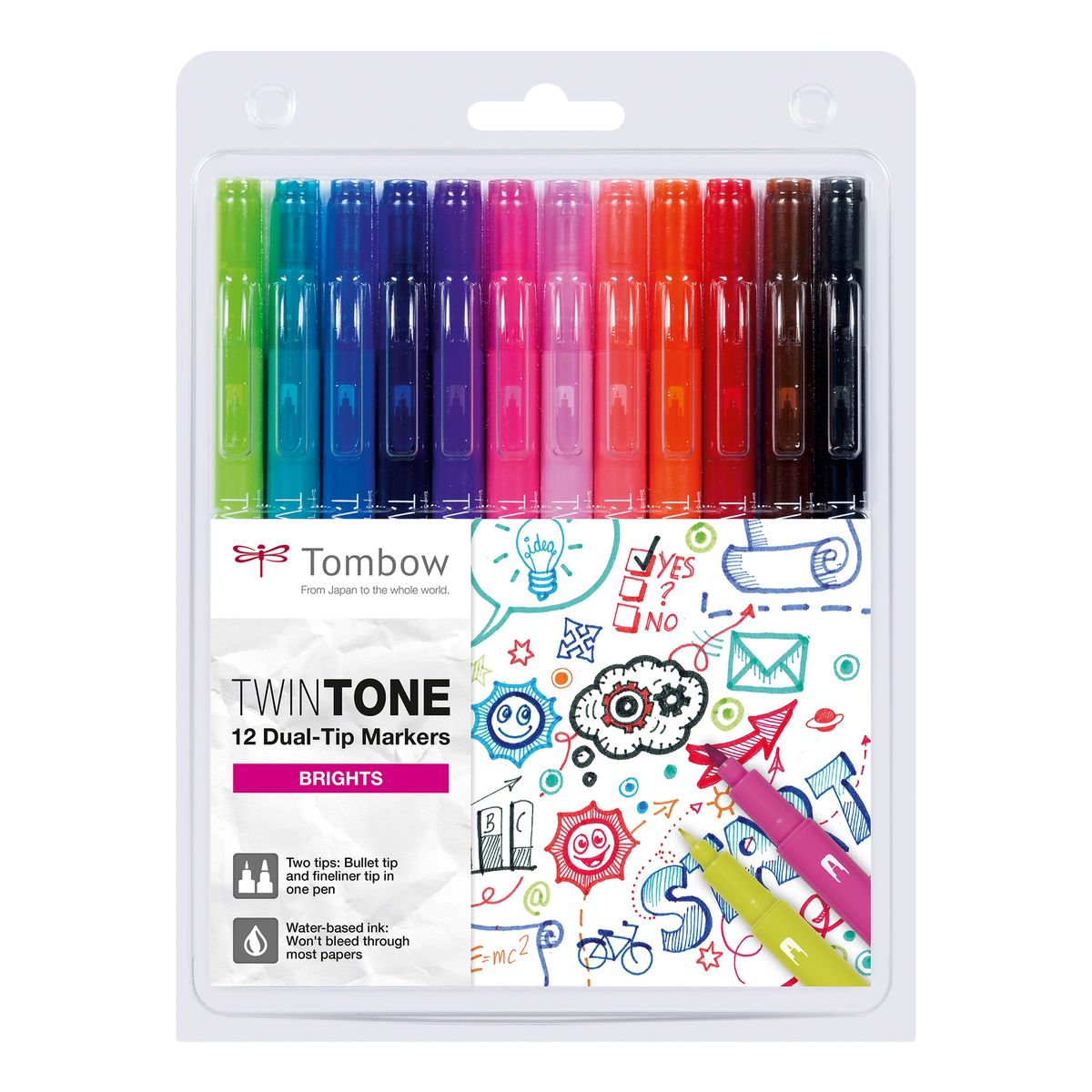 Marker Tombow TwinTone bright 0,3/0,8 (12)