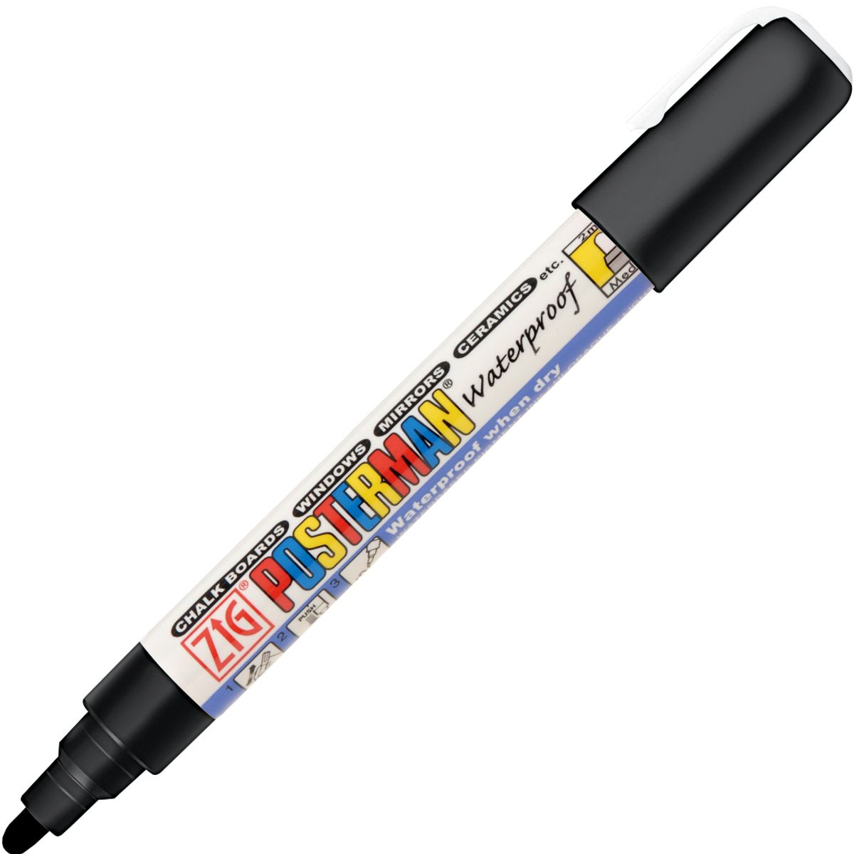 Marker ZIG Posterman 2mm sort