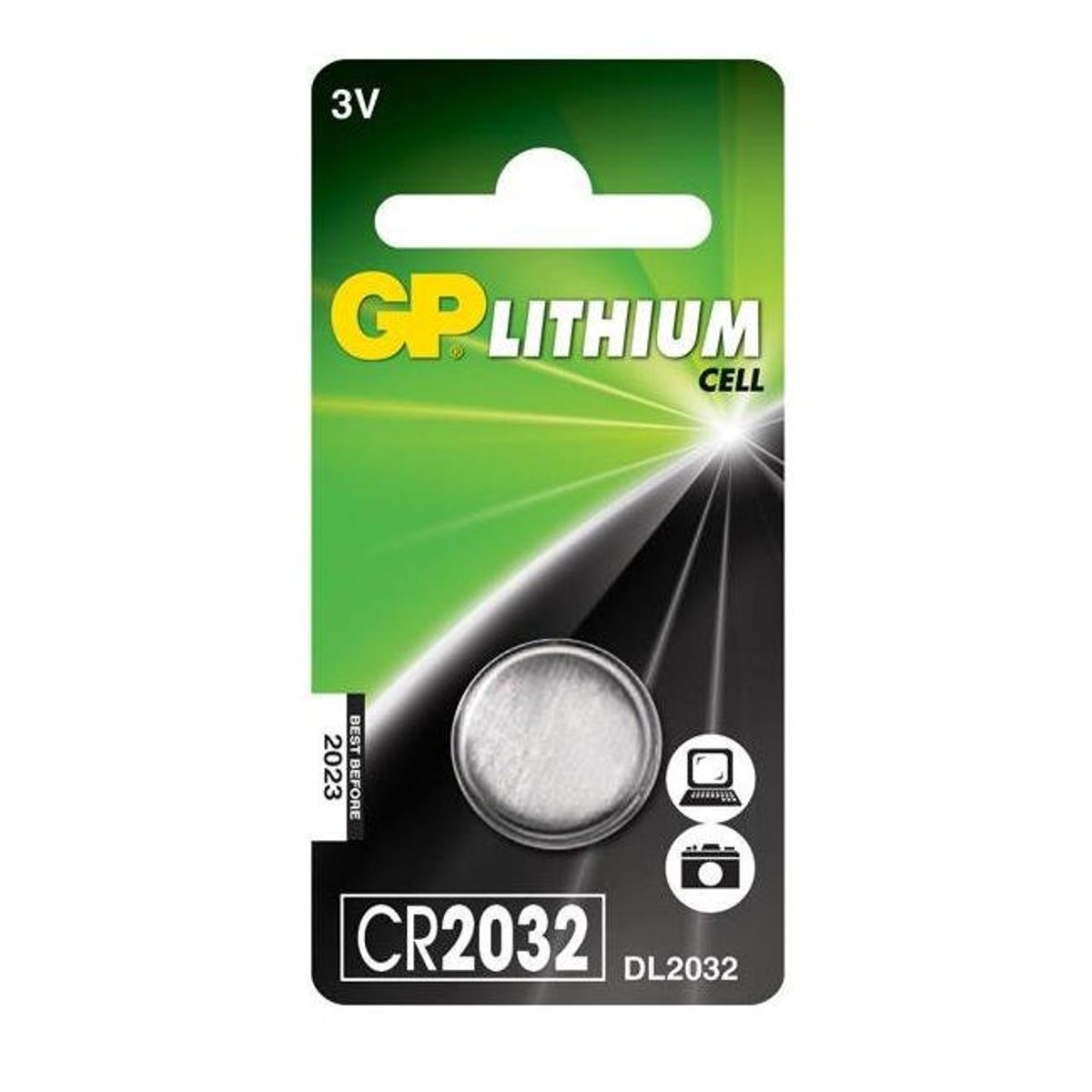 Udgår: GP, Batteri Lithium, CR2032 Knapcelle, 1-pak