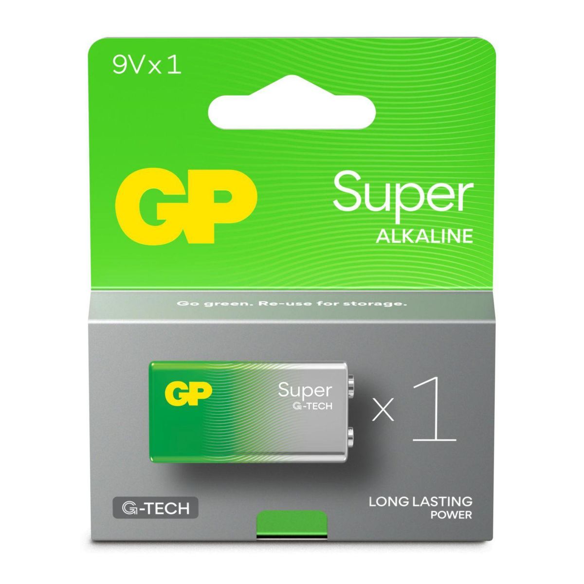 GP Super, Batteri Alkaline, 9V, 1 stk