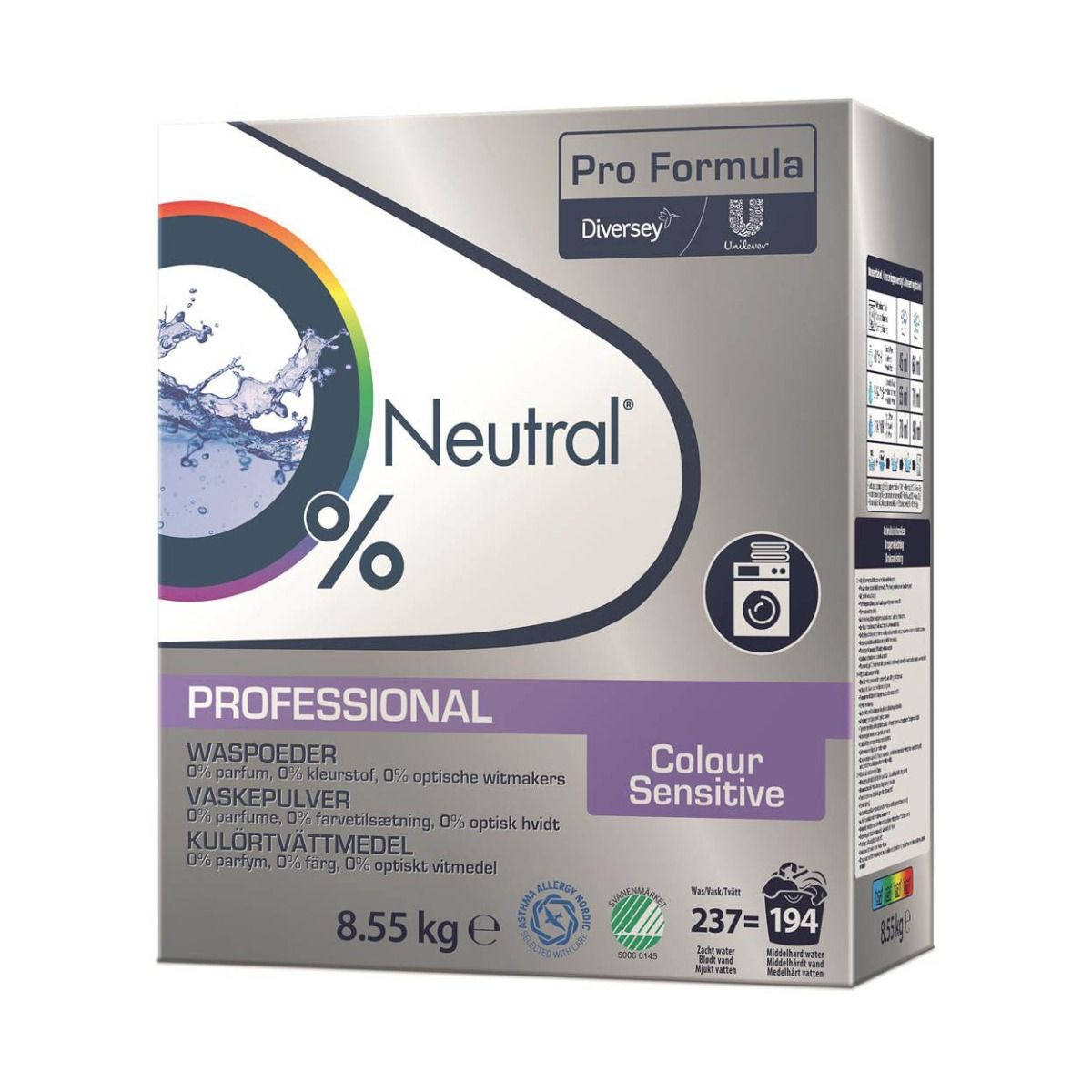 Neutral Professional Color Sensitive, vaskepulver, 8,55 kg