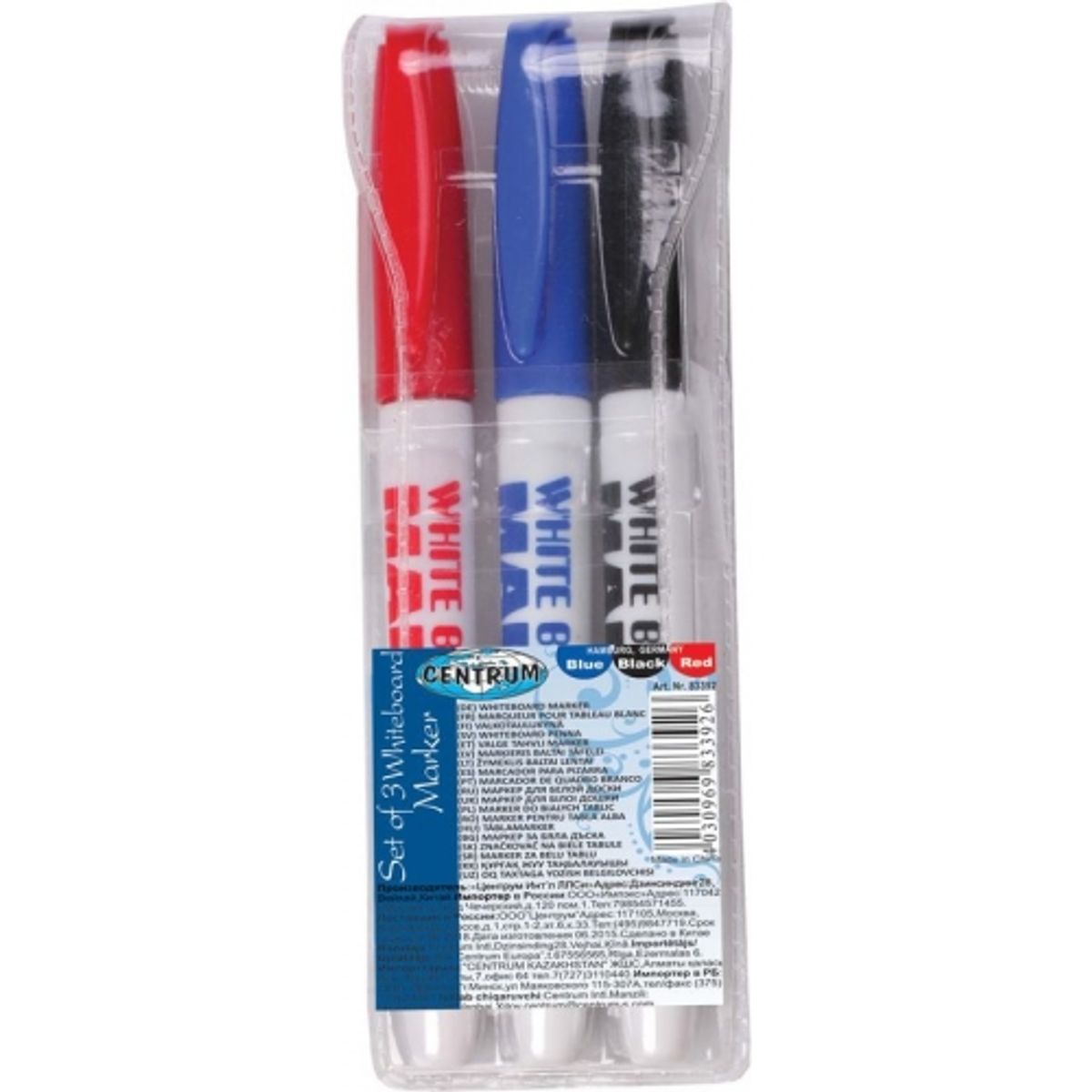 Udgår: Centrum whiteboard marker, 3 farver