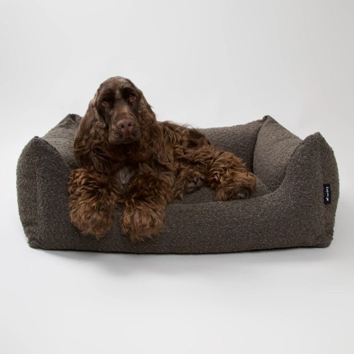 Nordog Billy // Bouclé hundeseng med memory foam (chocolate) - S