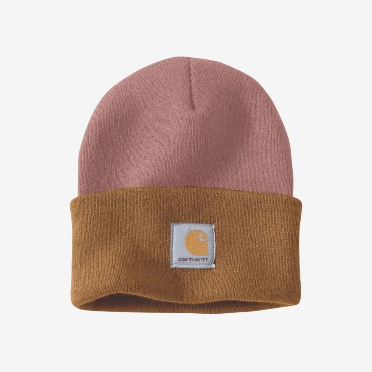 Carhartt Hue // Tofarvet strikhue (brun/lyserød)