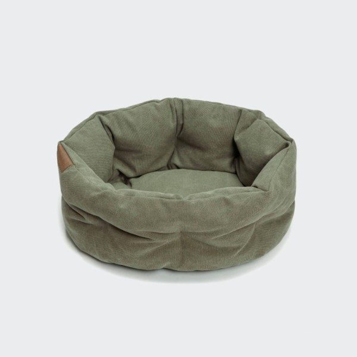 Cloud7 Pillow Lazy // Blød hundekurv med høje kanter (olive) - M