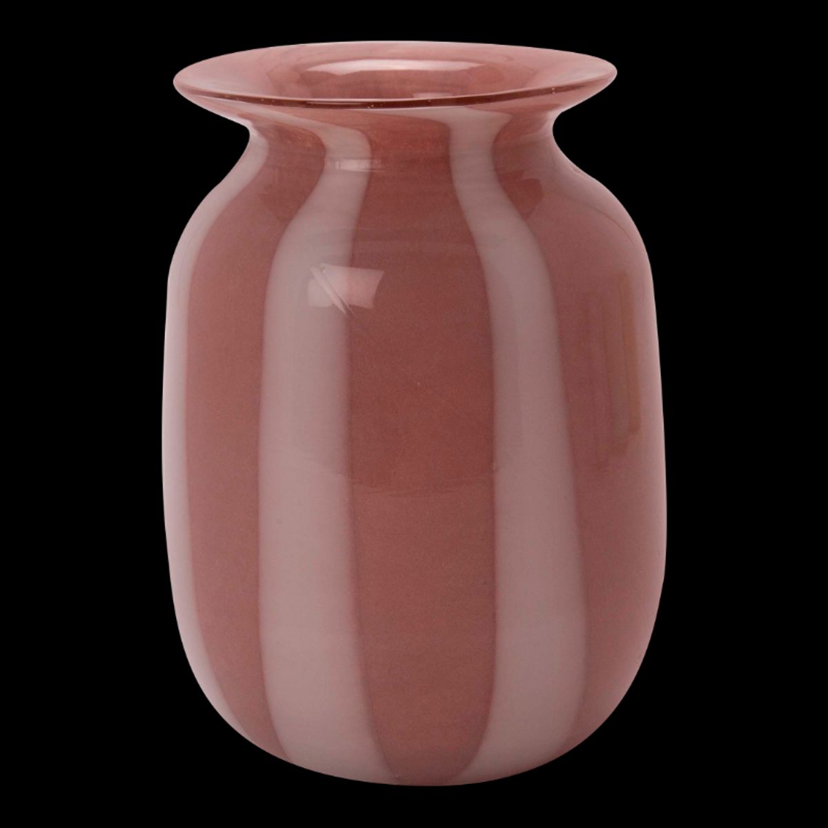 Eja Vase Bolsje Rosa/Hvid 17x13,8 cm