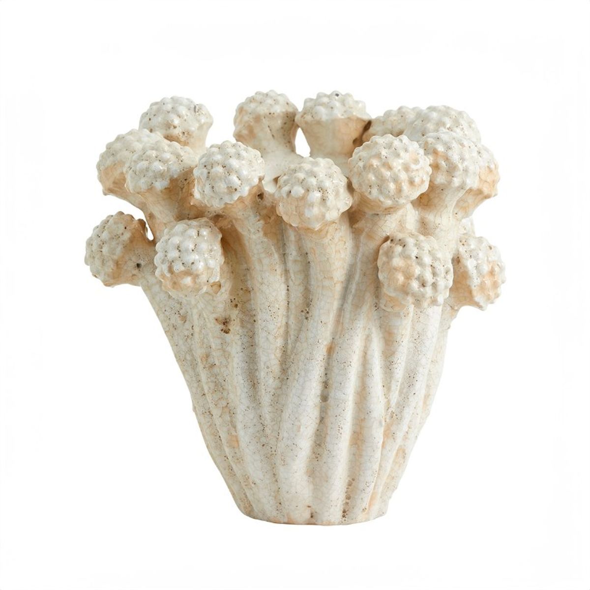 Nordal FUNGI Vase 19 cm - Offwhite