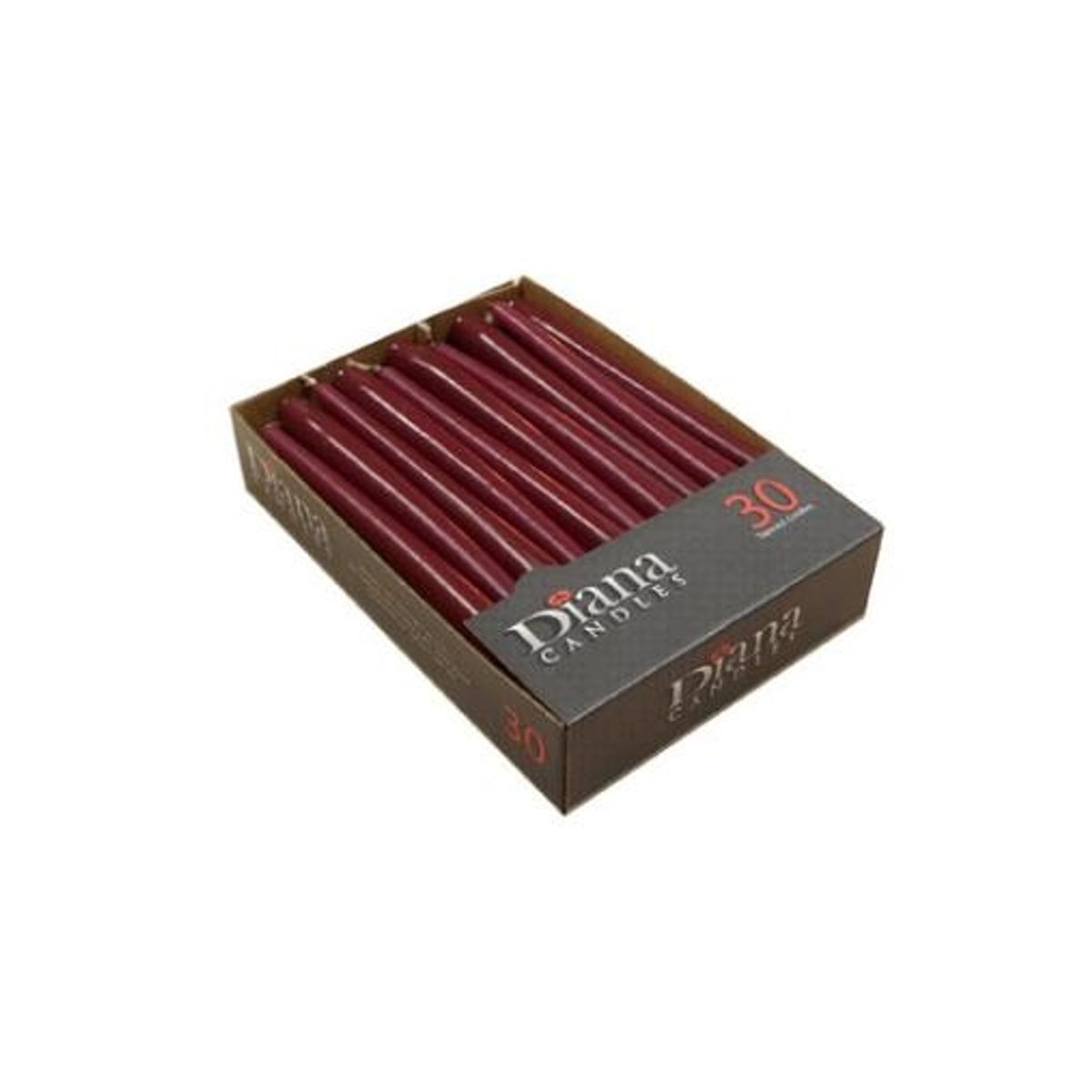 Antiklys Ø22x245 Mm Brændetid 7.5 Timer Bordeaux,30 Stk/Pk