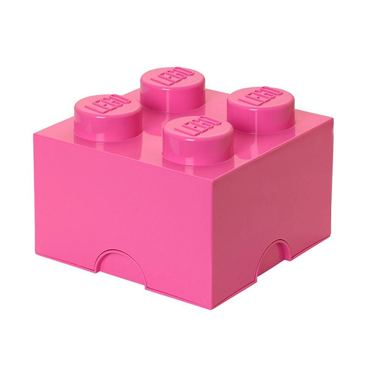 Lego Storage Opbevaringsboks - 4 Knopper - (Bright Purple)