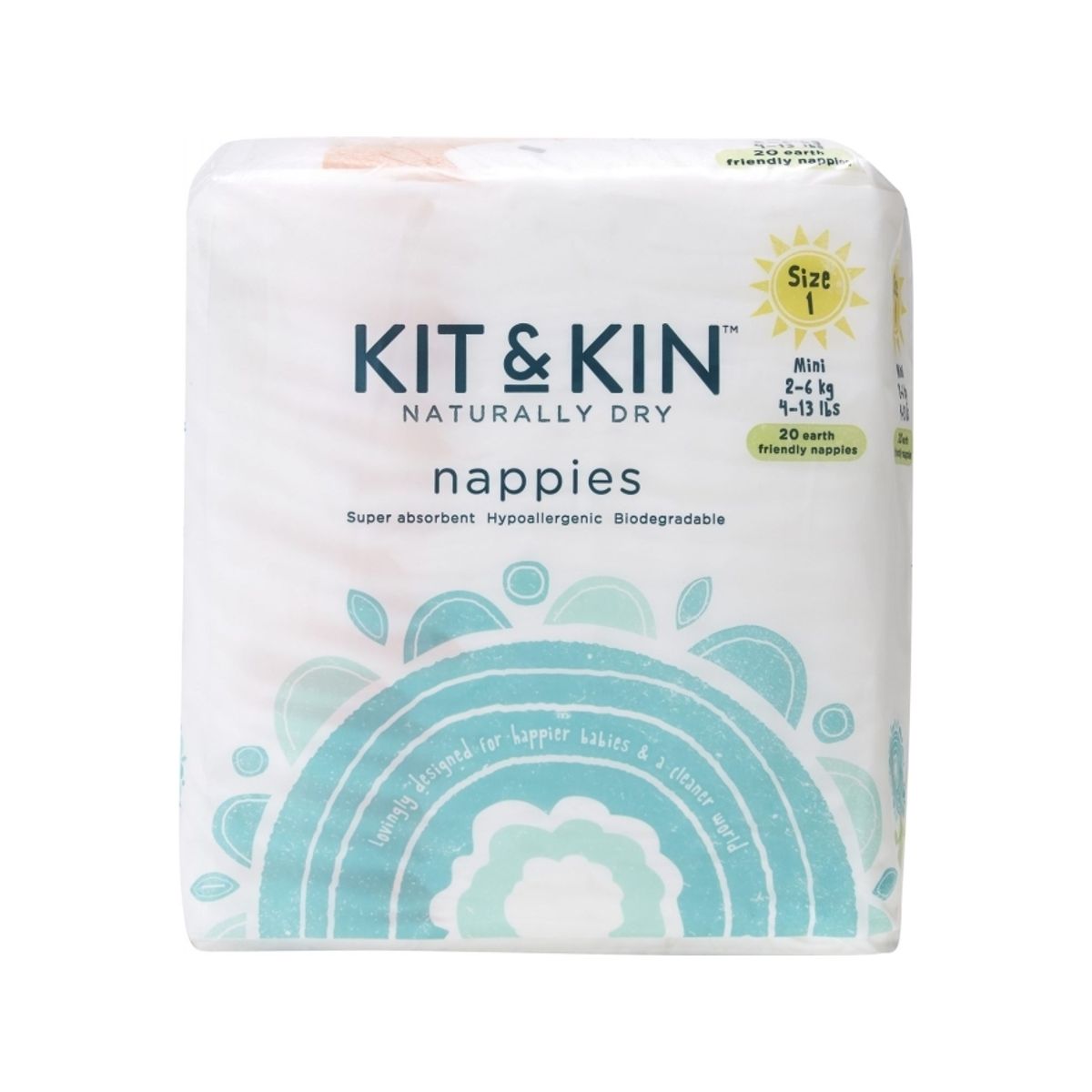 Kit And Kin Bionedbrydelige Bleer 1, 2-6 Kg, 20 Stk.