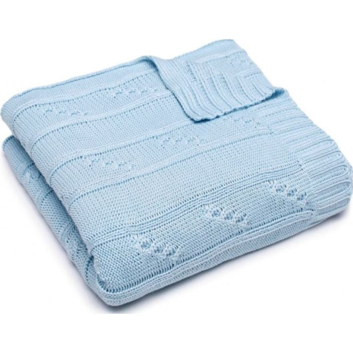 Bamboo Knitted Blankets With Silver Ions 75X90cm Plaid Blue