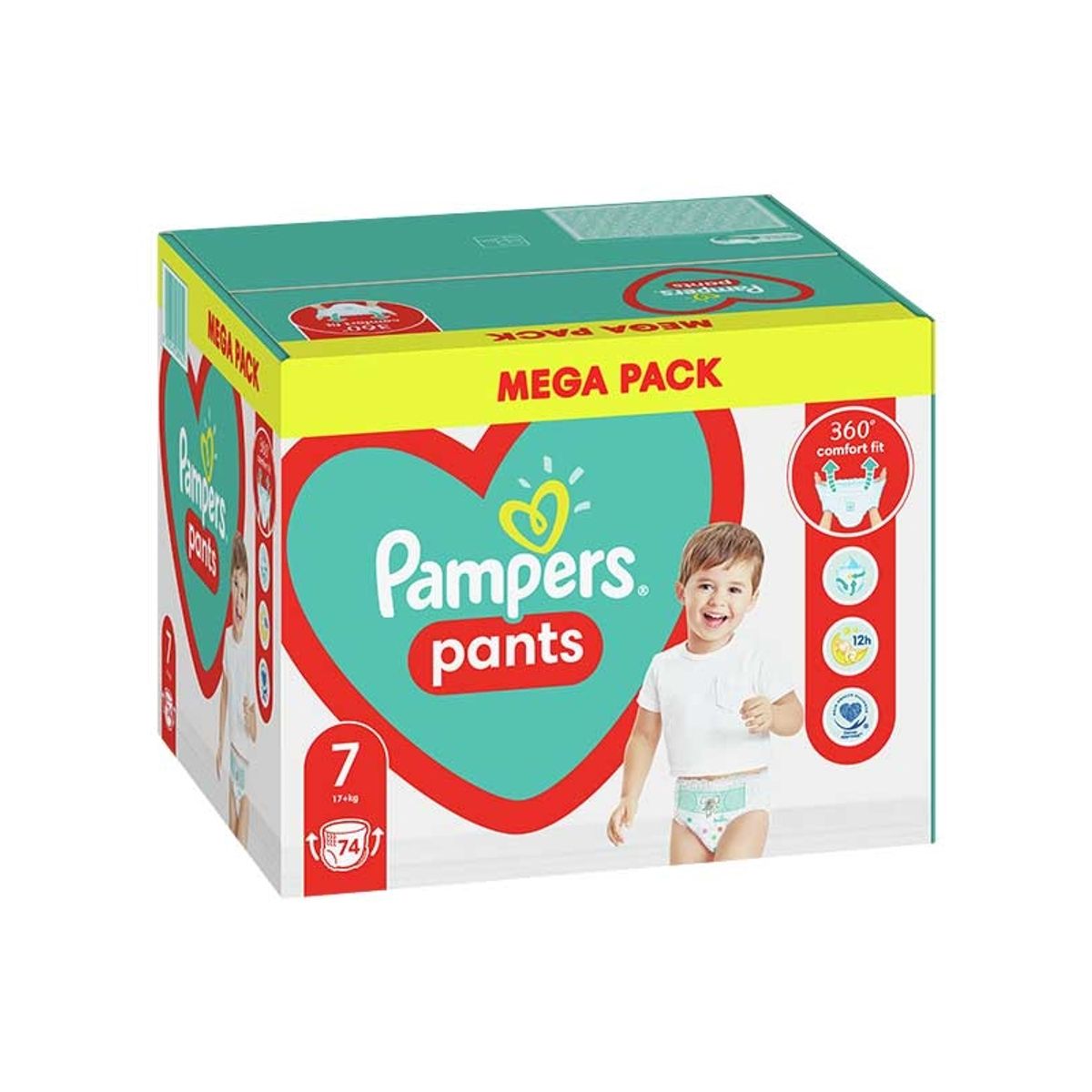 Pampers Pants Size 7, 74 Diapers, 17Kg+, 81748928