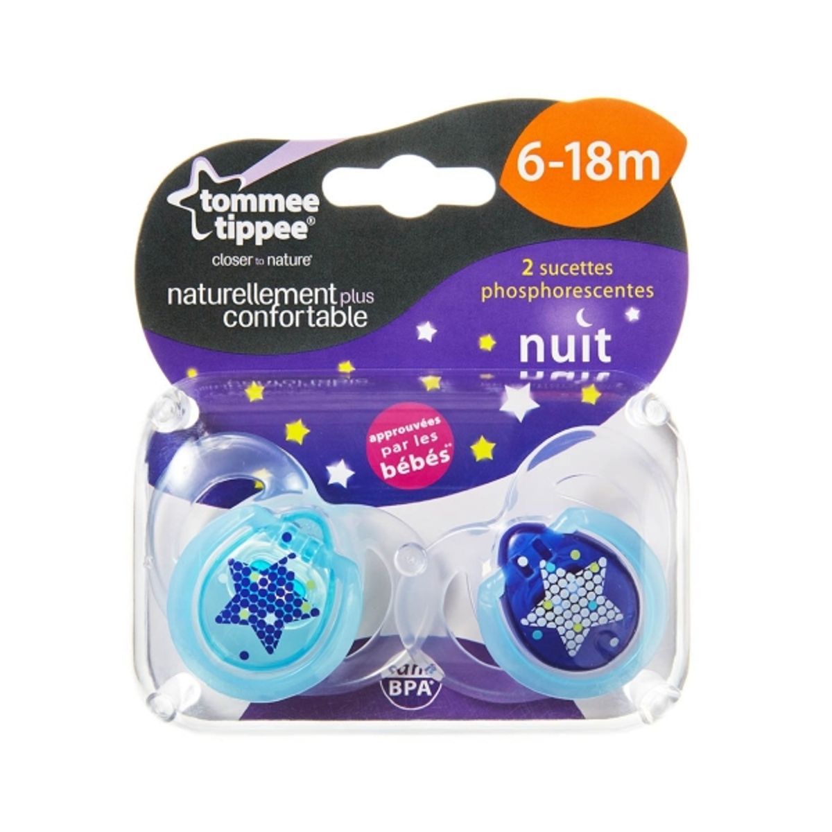 Tommee Tippee Night Pacifier 2 Pcs (Tt0298)