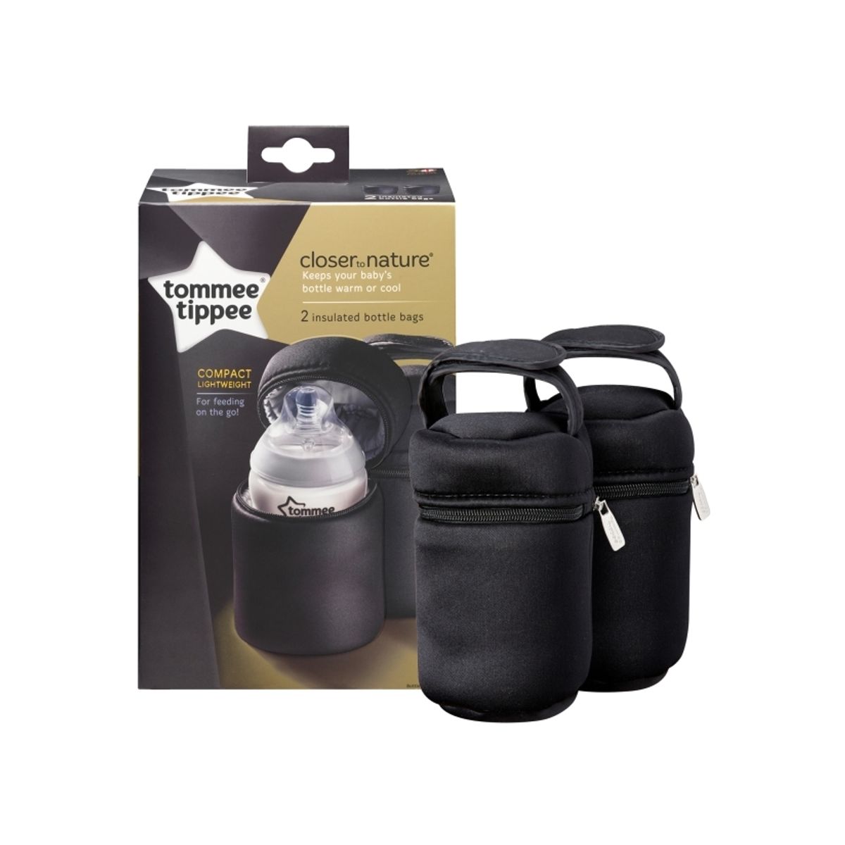 Tommee Tippee Closer To Nature, Taske, Sort, 1 Flaske(R)