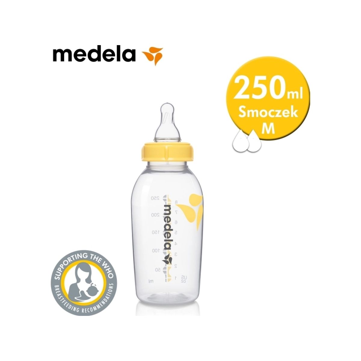 Medela Flaske Med Suttehoved M 250 Ml