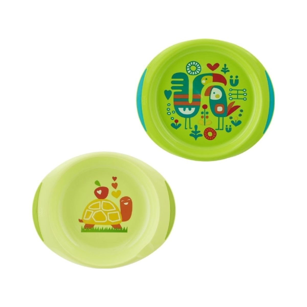 160023-Set Of 2 Plates Green 12M+