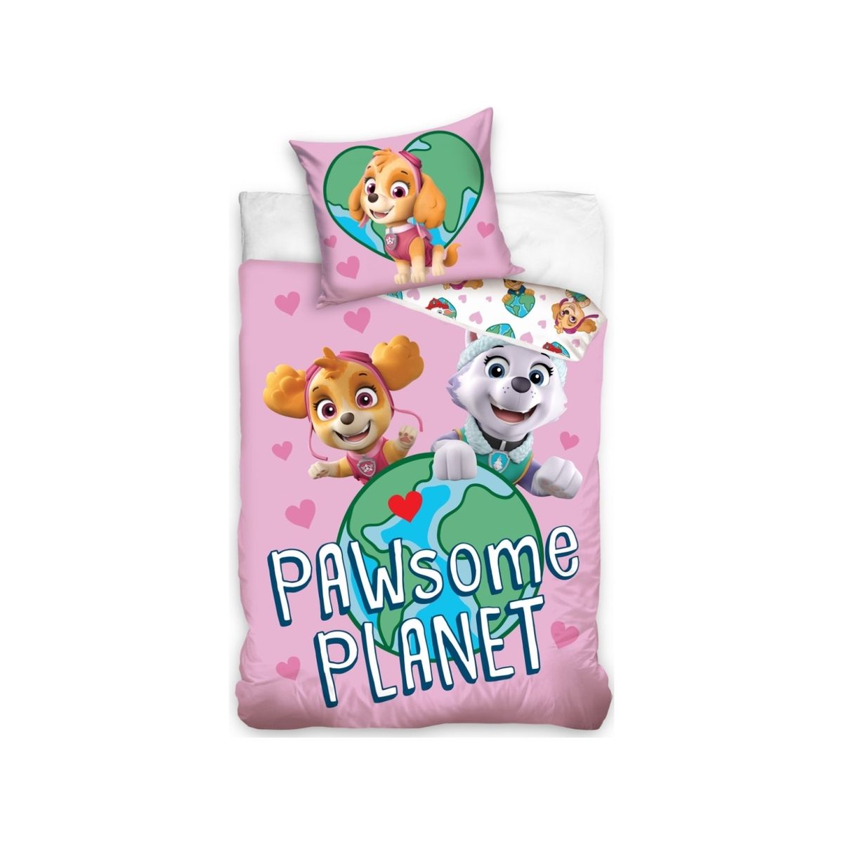 Paw Patrol Sengetøj ''Pawsome Planet'' 140 X 200 Cm, 100 Procent Bomuld