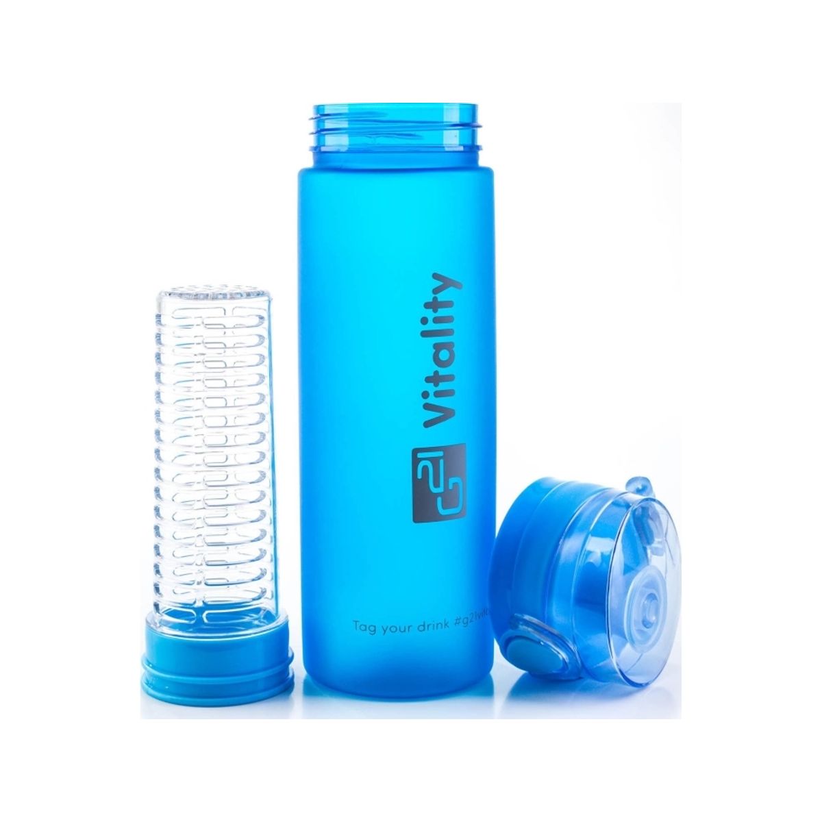 Drinking Glass G21 60022124 (Smoothies, Juices) 600 Ml Blue