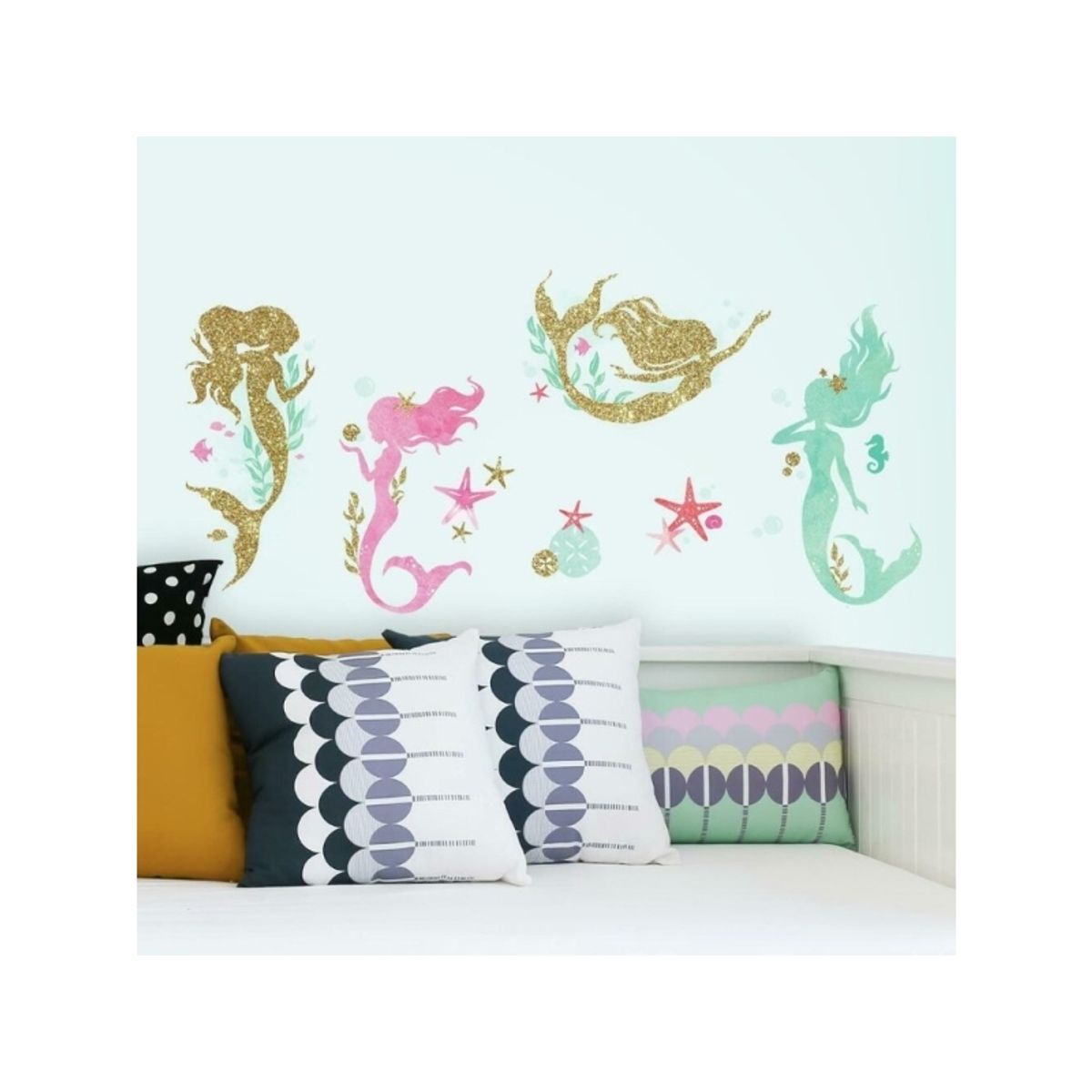 Havfrue Glitter Wallstickers