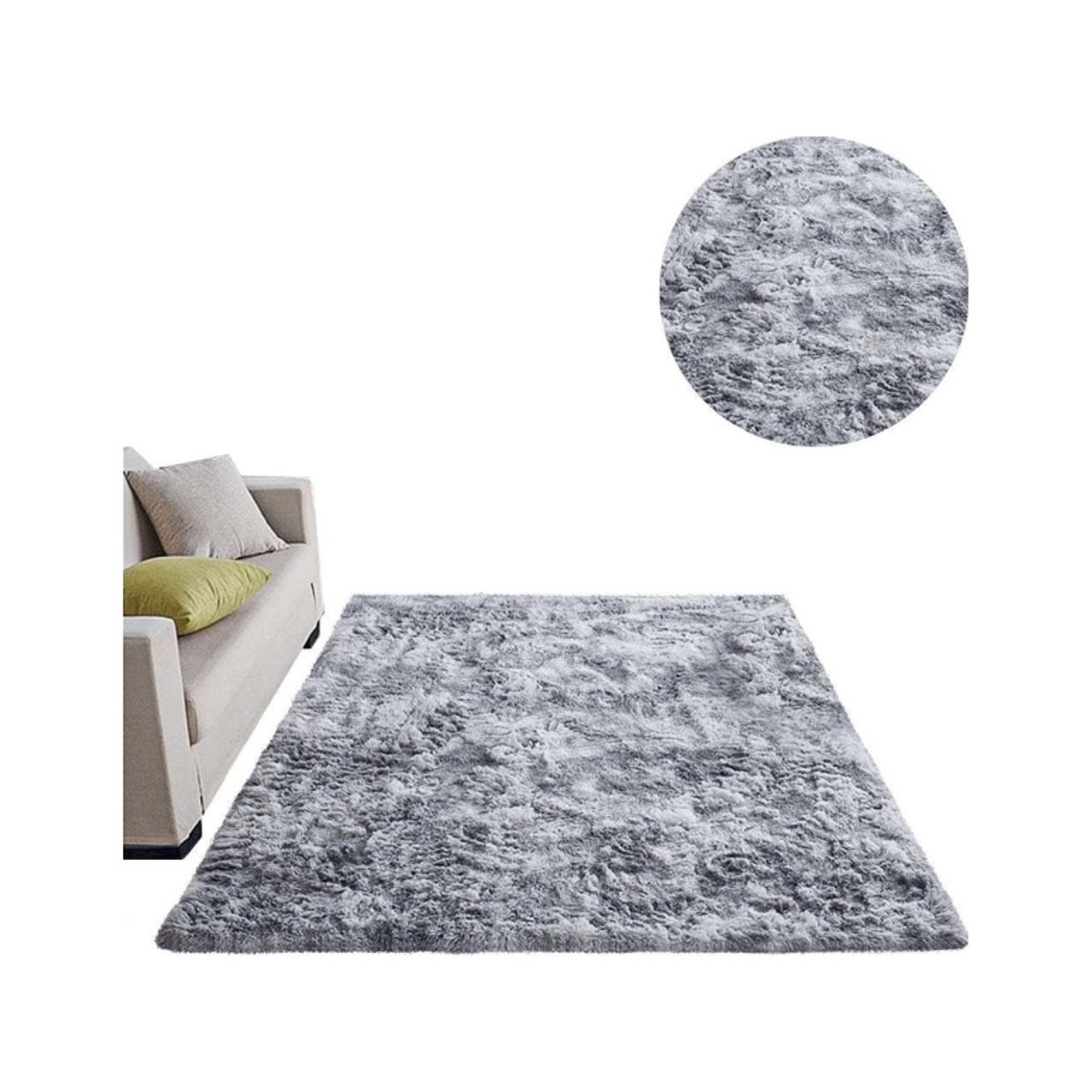 Strado Carpet Ombre Shaggy Strado 160X230 Ombresilver (Light Gray) Universal