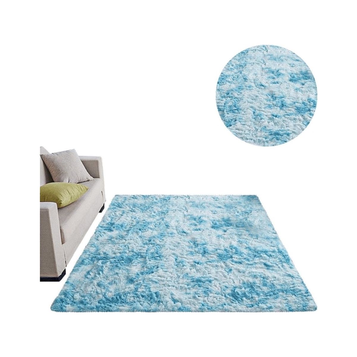 Strado Carpet Ombre Shaggy Strado 120X170 Ombreblue (Light Blue) Universal