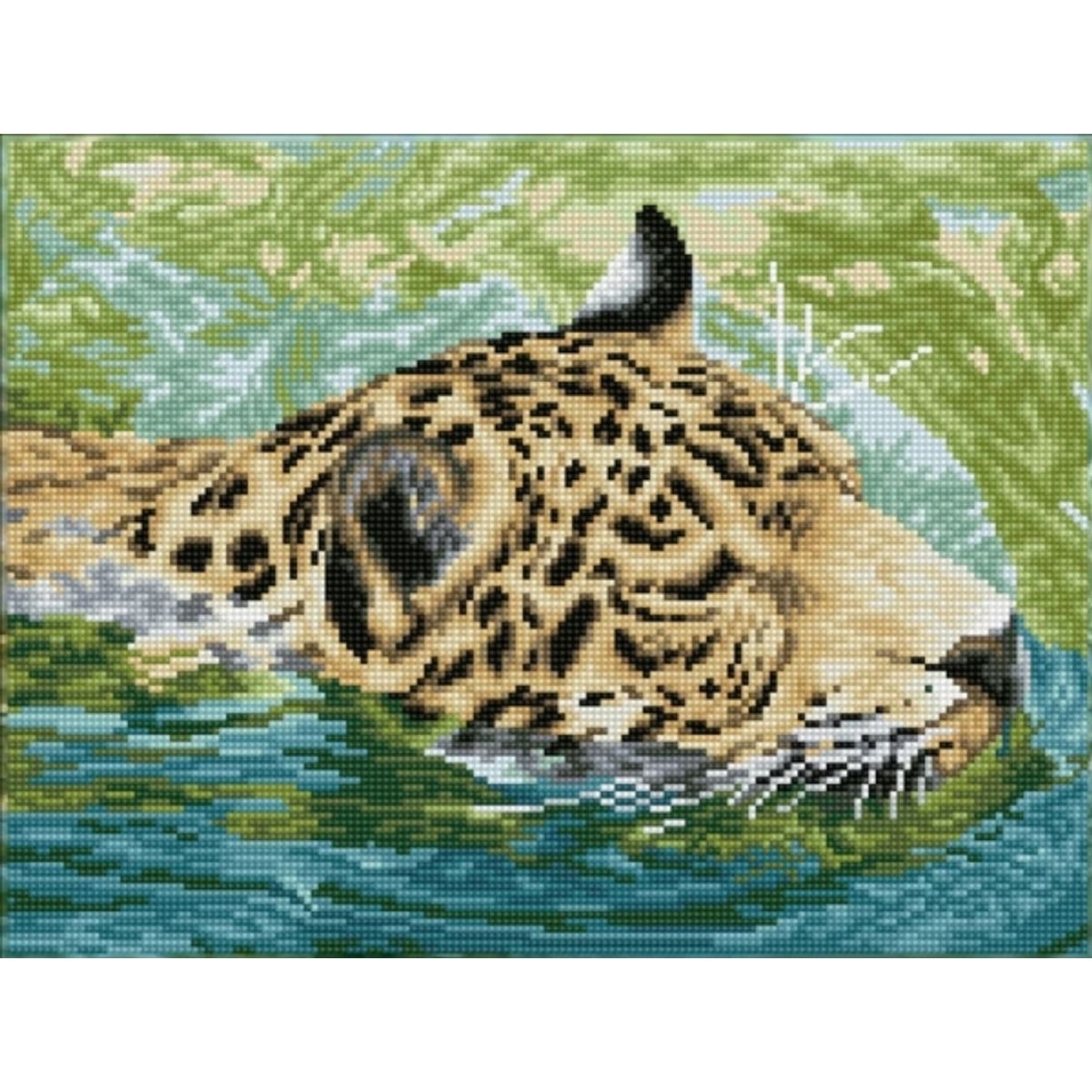 Diamond Dotz Firkanter 31 X 41 Cm - Leopard