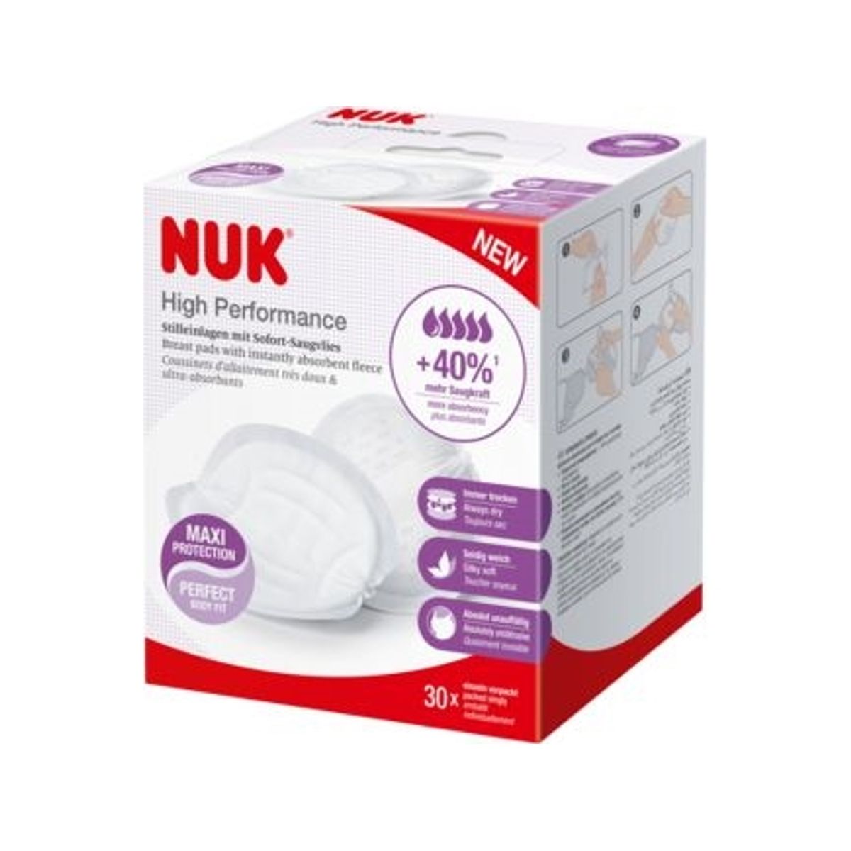 Nuk High Performance Ammeindlæg - 30 Stk. 252134 Nuk